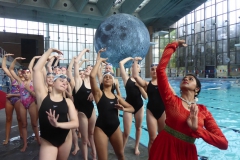 Balbir Dance Company train synchronised swimmers for performance. Festival of Imagineers, Coventry, UK, 2017.